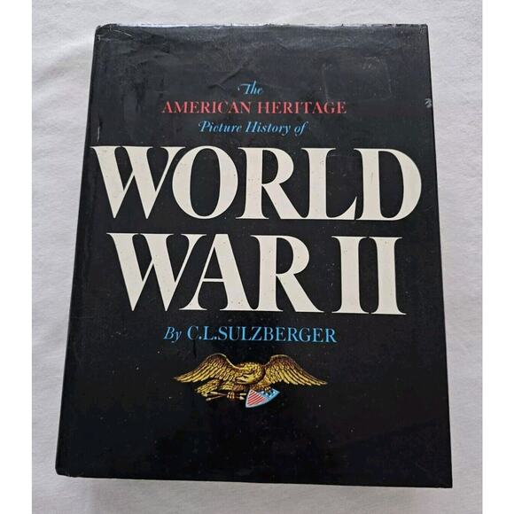 1966 The Picture History Of World War II by C.L. Sulzberger Hardcover Book - Picture 1 of 4